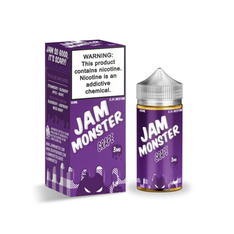 Jam Monster Grape Vape E-Juice 100ml - U.S.A. Ware...