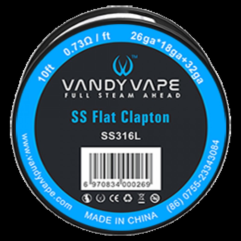Vandy Vape SS Flat Clapton Wire SS316L (26GA*18GA+...